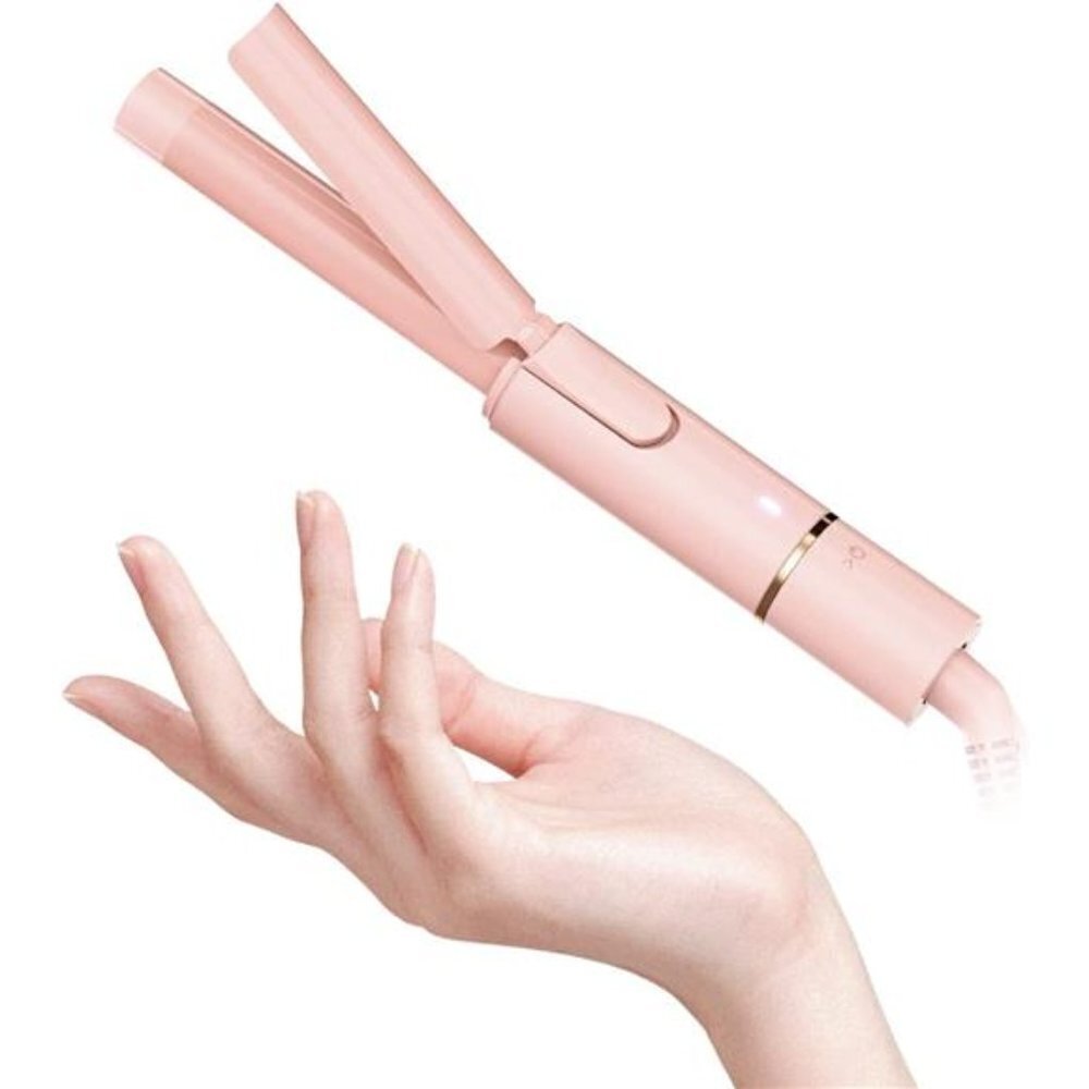Mini Curling Iron 3/4 Inch Ceramic Wand Light Pink